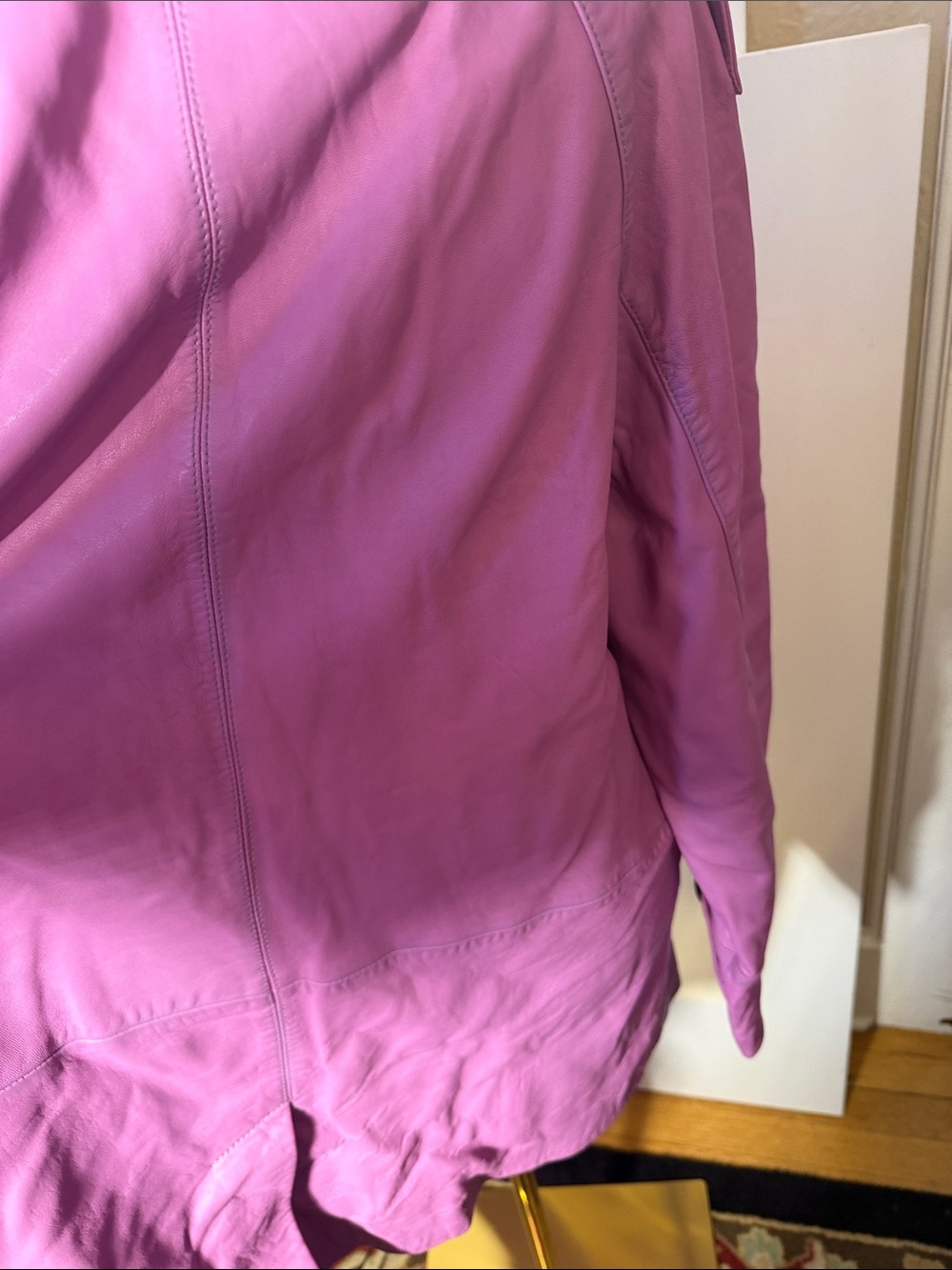 Free People We The Free Top Notch Leather Pea Coat large w slight defect - Picture 9 of 12